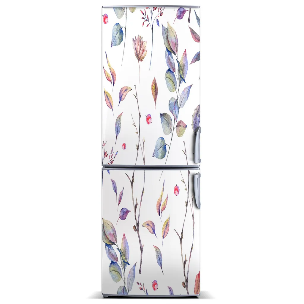 Tulup Kühlschrankdekoration - Magnetmatte - 70 cm x 190 cm - Magnet auf dem Kühlschrank - Eukalyptusblätter